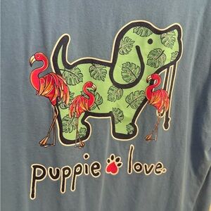 Puppie Love Blue Short Sleeve Tee